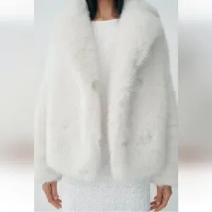 タグ付き　ZARA ファーコート　ホワイト　白 2178321285.jpg?1722029946